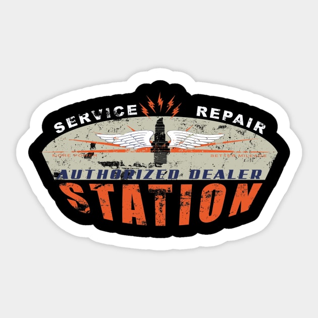 Vintage Service Station Sticker by Urbanvintage